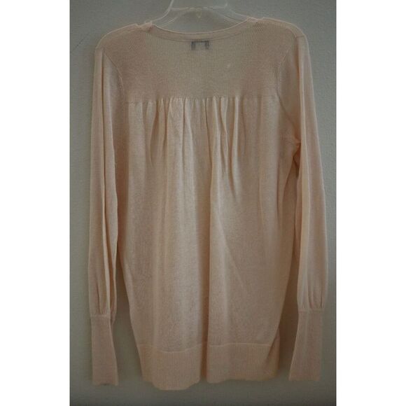 LOFT x Ann Taylor Women's Sz Large Pink Lightweight Linen Sweater - Picture 2 of 3